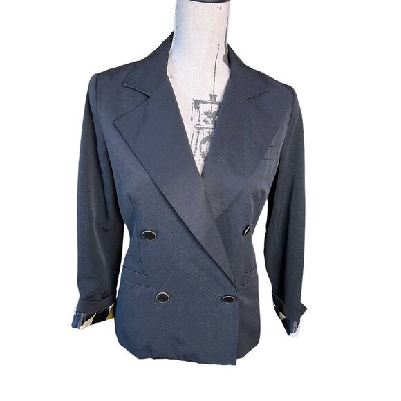 Cabi Blazer Jacket Black Short Double Breasted Pockets Dressy Party Size 2 - Picture 1 of 13